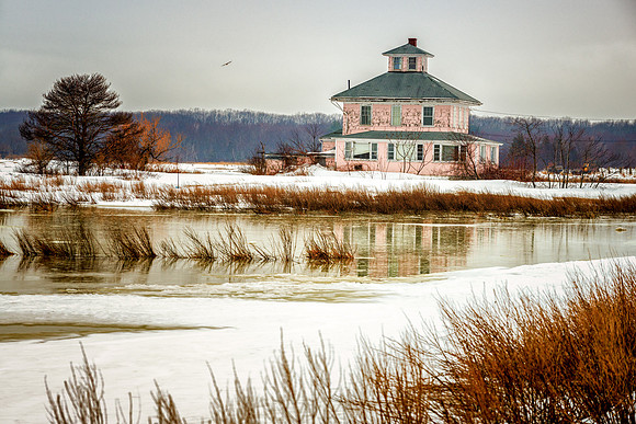 Pink House Reflection