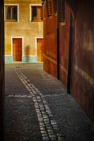 sunlit Alley in Segovia