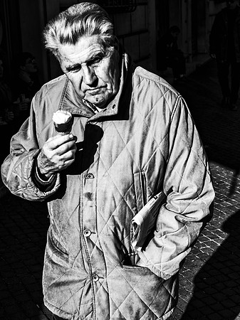 Man with Ice Cream Cone