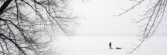 Solitary Ice Fisherman