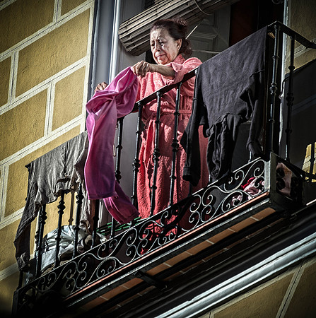 Woman on Balcony
